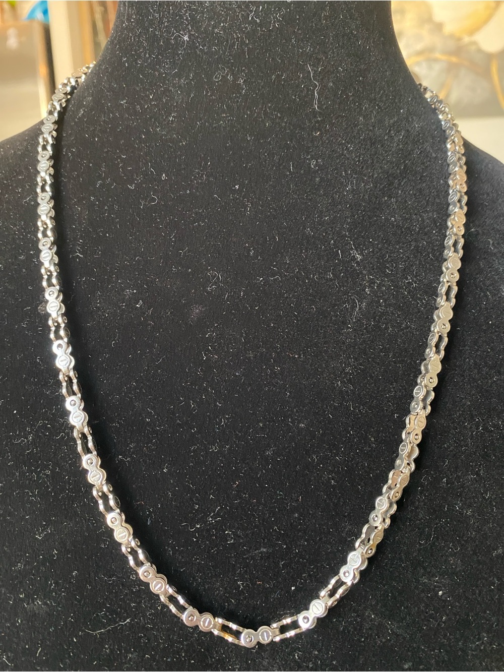 Men's Silver Bike Chain Necklace - Stainless steel